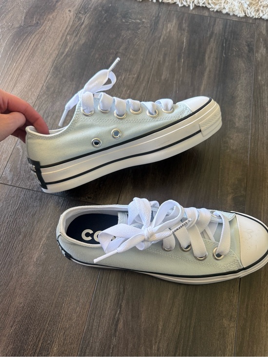 Converse Shoes - Converse Low Top Platform Sneakers in Light Blue